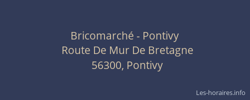 Bricomarch&eacute; - Pontivy