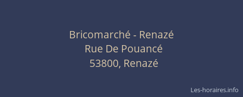 Bricomarch&eacute; - Renaz&eacute;