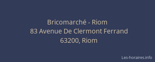 Bricomarché - Riom