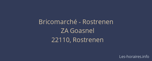 Bricomarch&eacute; - Rostrenen
