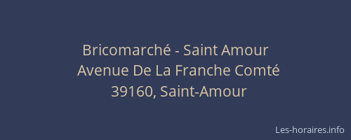 Bricomarché - Saint Amour
