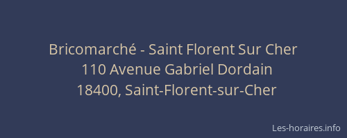 Bricomarché - Saint Florent Sur Cher