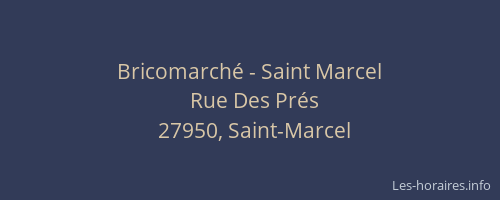 Bricomarch&eacute; - Saint Marcel