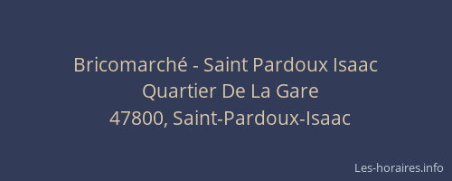Bricomarché - Saint Pardoux Isaac