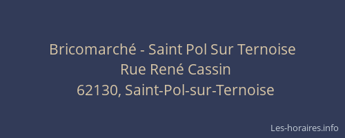 Bricomarch&eacute; - Saint Pol Sur Ternoise