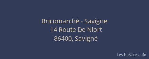 Bricomarché - Savigne