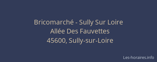 Bricomarch&eacute; - Sully Sur Loire