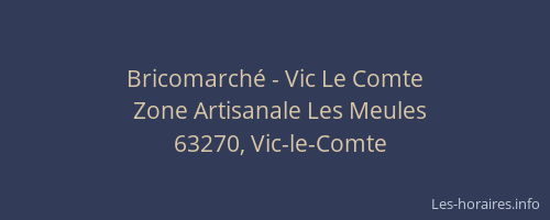 Bricomarch&eacute; - Vic Le Comte