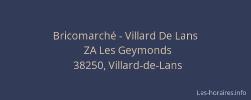 Bricomarché - Villard De Lans
