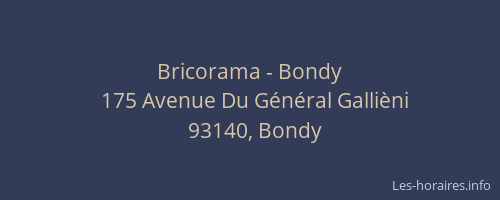 Bricorama - Bondy