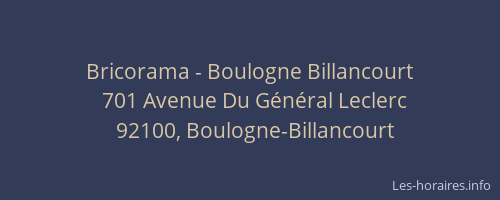 Bricorama - Boulogne Billancourt
