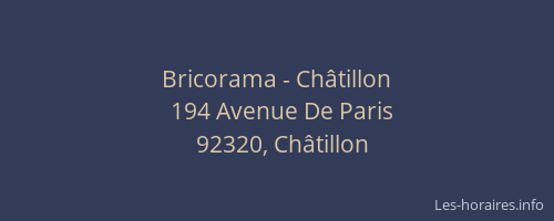 Bricorama - Châtillon