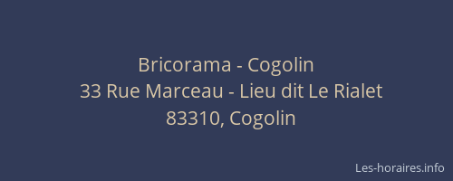 Bricorama - Cogolin