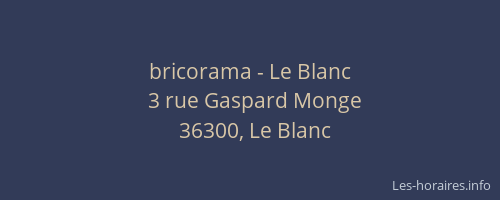 bricorama - Le Blanc