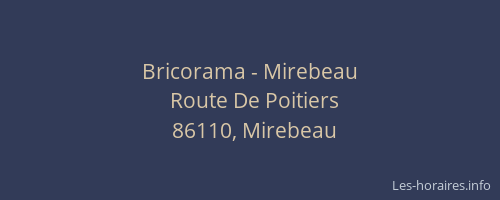 Bricorama - Mirebeau