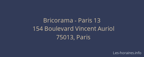 Bricorama - Paris 13