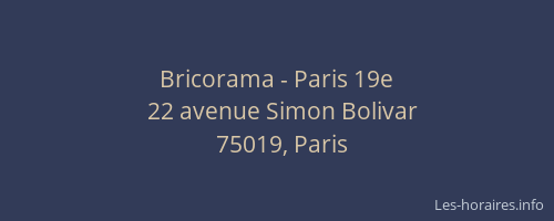 Bricorama - Paris 19e