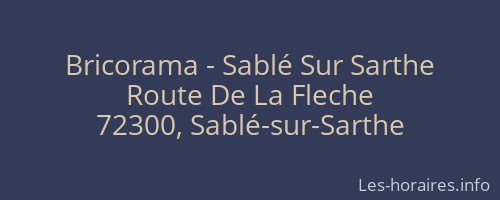 Bricorama - Sablé Sur Sarthe