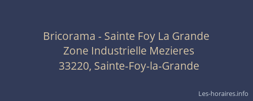 Bricorama - Sainte Foy La Grande