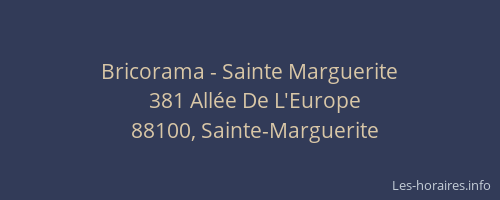 Bricorama - Sainte Marguerite