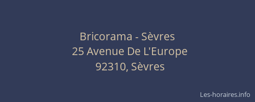 Bricorama - Sèvres