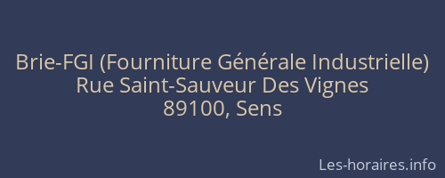 Brie-FGI (Fourniture Générale Industrielle)