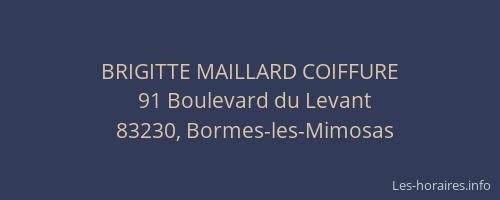 BRIGITTE MAILLARD COIFFURE