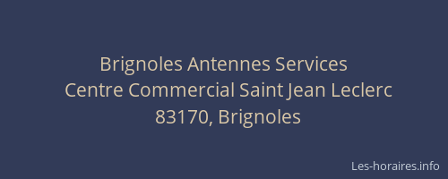 Brignoles Antennes Services