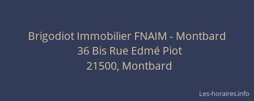 Brigodiot Immobilier FNAIM - Montbard