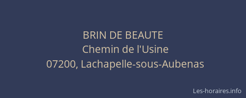 BRIN DE BEAUTE