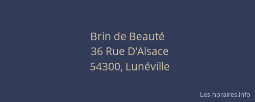 Brin de Beaut&eacute;