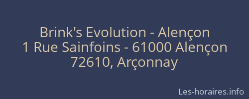 Brink's Evolution - Alen&ccedil;on