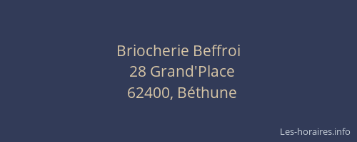 Briocherie Beffroi