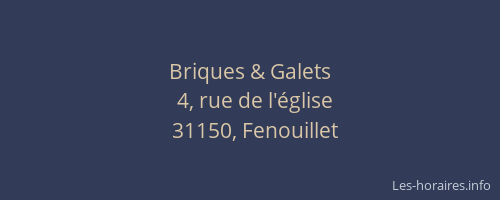 Briques & Galets