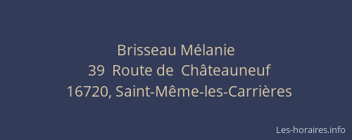 Brisseau M&eacute;lanie