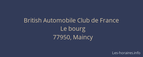 British Automobile Club de France