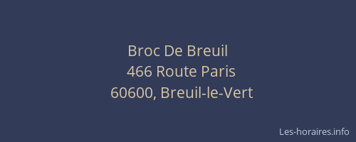 Broc De Breuil