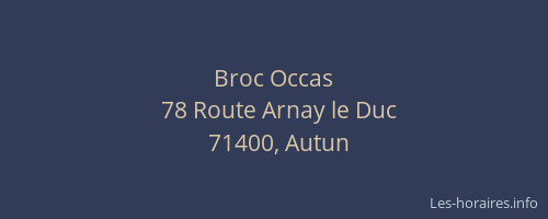Broc Occas