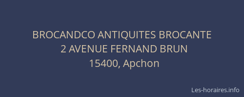 BROCANDCO ANTIQUITES BROCANTE