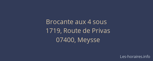 Brocante aux 4 sous