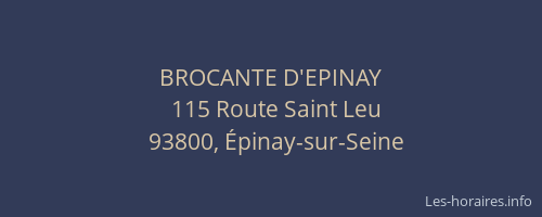 BROCANTE D'EPINAY