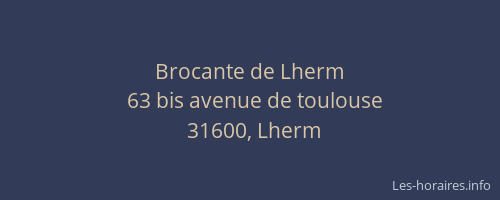Brocante de Lherm