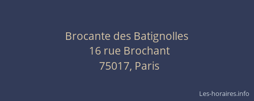 Brocante des Batignolles
