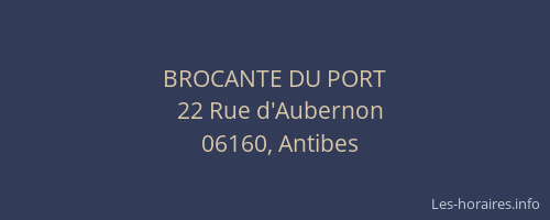 BROCANTE DU PORT
