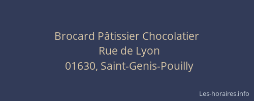 Brocard Pâtissier Chocolatier