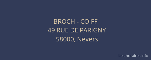 BROCH - COIFF