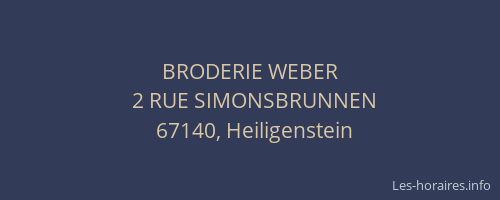 BRODERIE WEBER