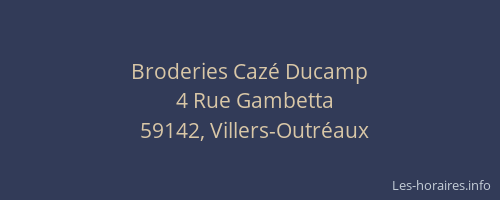 Broderies Cazé Ducamp