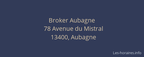 Broker Aubagne