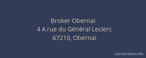 Broker Obernai